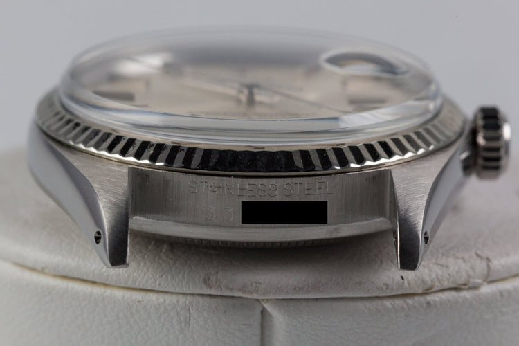 1971 Rolex Datejust 1601 Silver Non-Lume Dial with Box and Papers