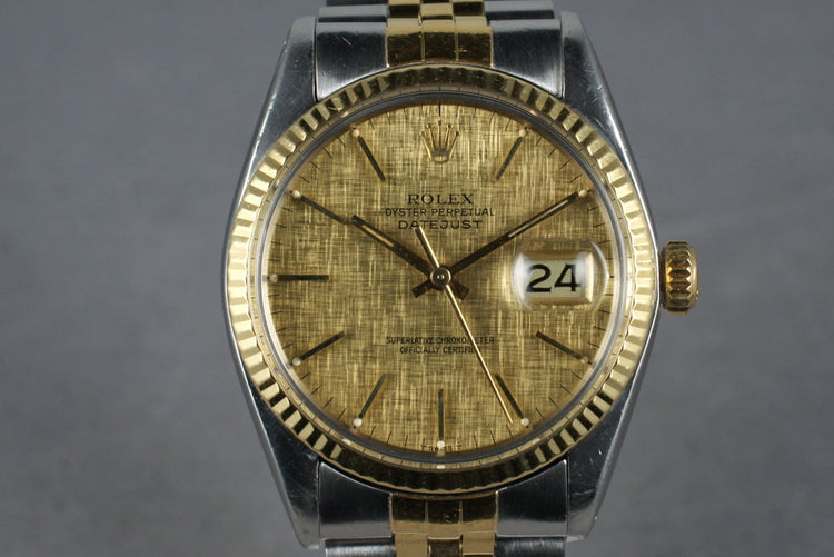 1978 Rolex 18K/SS DateJust 16013 Linen Dial