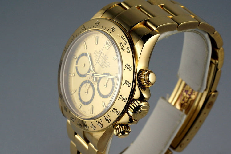 1991 Rolex YG Zenith Daytona 16528 Champagne Dial