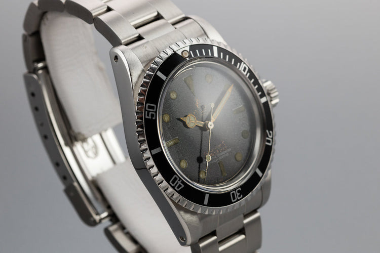 1964 Rolex Points Crown Guard Submariner 5512 Gilt 4 Line "Spider" Dial