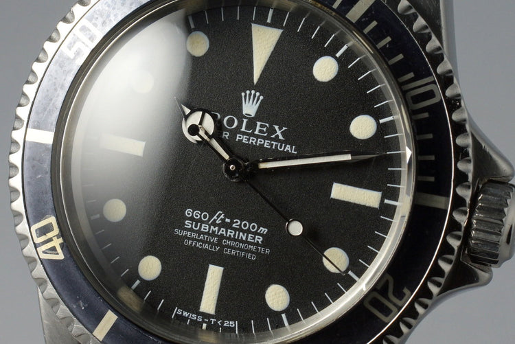 1968 Rolex Submariner 5512 4 Line Serif Dial