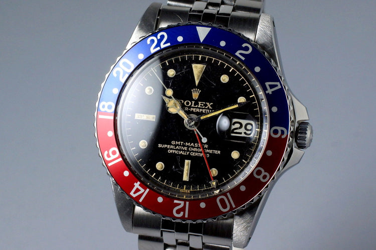 1960 Rolex GMT 1675 PCG Gilt Chapter Ring