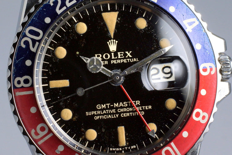 1966 Rolex GMT 1675 Glossy Gilt Dial