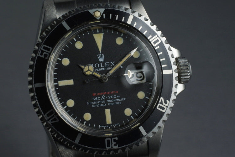 1970 Rolex Red Submariner 1680 Mark IV Dial with Box and Papers