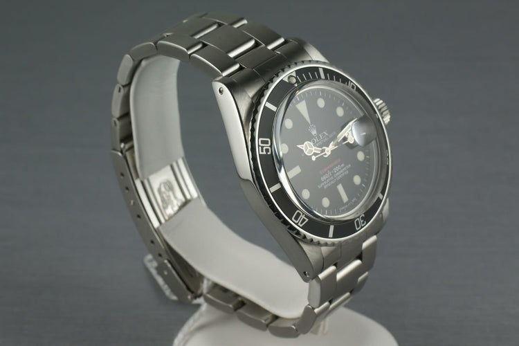 Rolex Red Submariner 1680 Box and Papers