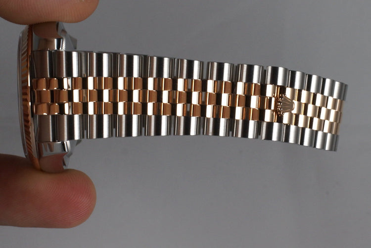 2015 Rolex Two Tone Rose Gold DateJust 116231 Factory White Diamond Dial with Box and Papers