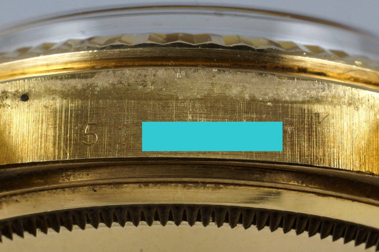 1978 Rolex YG Day Date 1803 Factory Diamond Red Vignette Dial