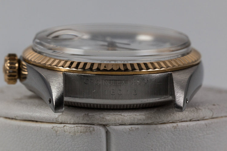 1983 Rolex Two Tone Datejust 16013 with White Painted Roman Numerals