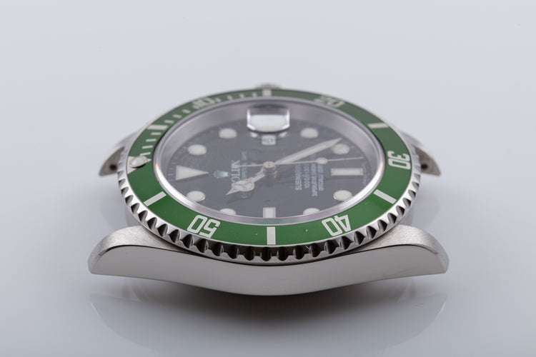 2007 Rolex Unpolished Green Anniversary Submariner 16610lv