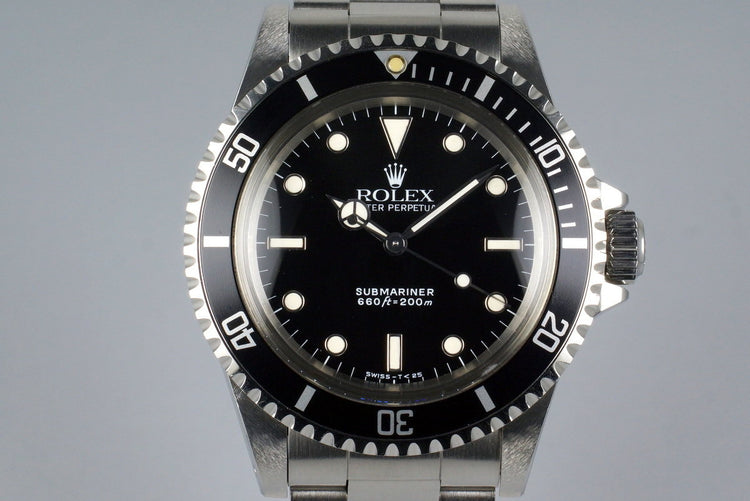 1989 Rolex Submariner 5513 with Box and Papers