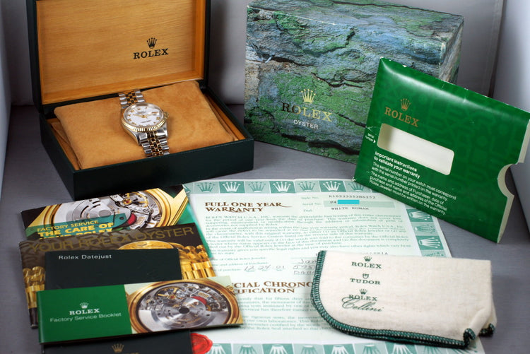 2000 Rolex 18K/SS DateJust 16233 with Box and Papers