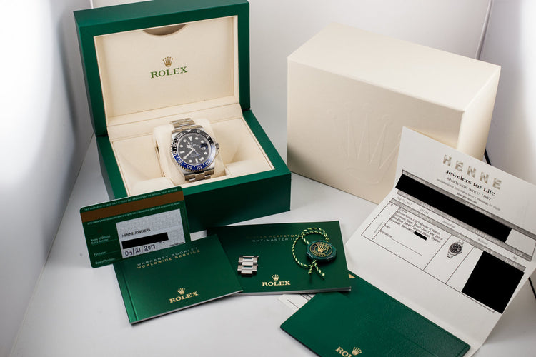 2017 Rolex GMT-Master 116710 BLNR "Batman" with Box and Papers