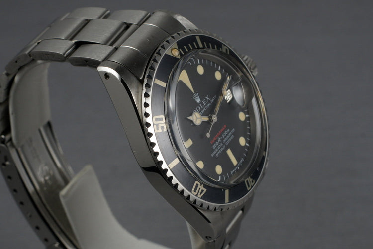 1970 Rolex Red Submariner 1680 with Box and Papers