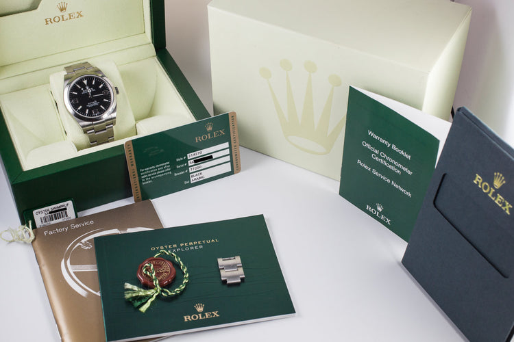 2014 Rolex Explorer 214270 with Box and Papers
