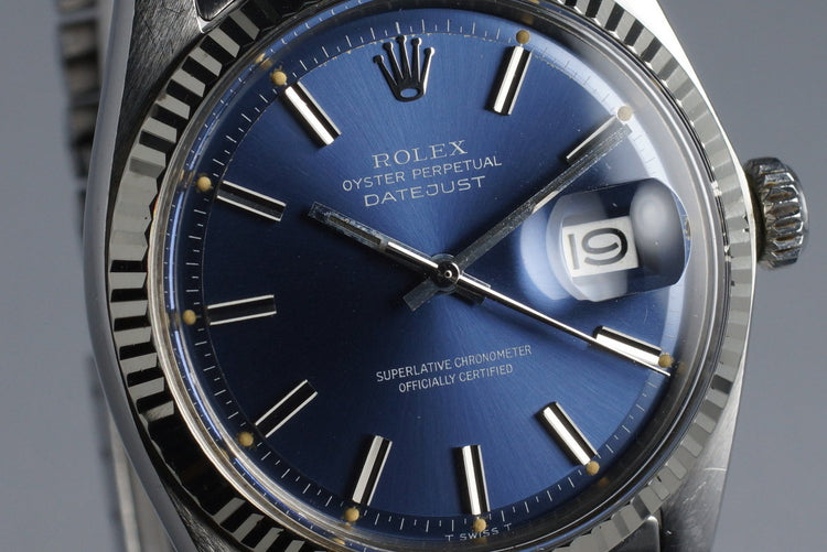1972 Rolex Datejust 1601 Blue Dial