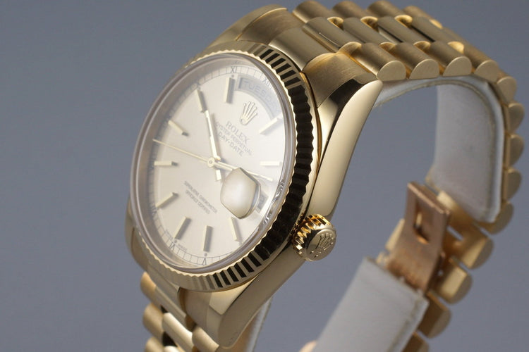 2001 Rolex YG Day-Date 118238 with Box and Papers