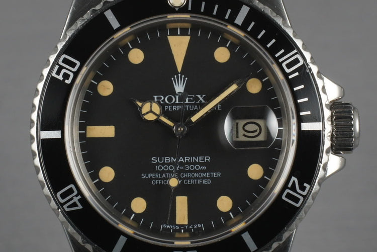 1979 Rolex Submariner 16800 with Orange Lume and Service Papers
