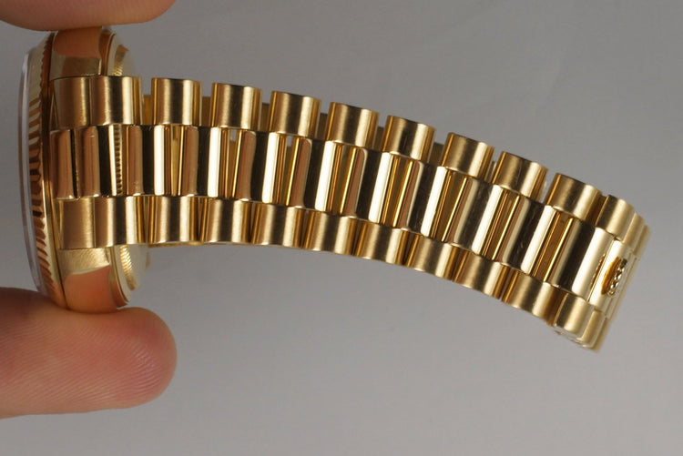 1984 Rolex YG Day-Date 18038 Factory Champagne Diamond Dial with Box and Papers