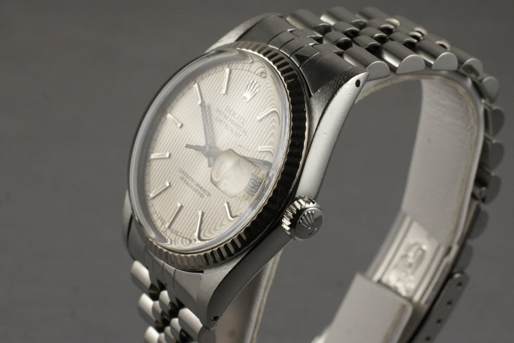 1984 Rolex DateJust 16014 with Silver Tapestry Dial