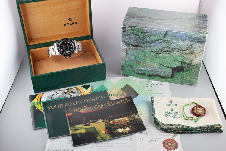 2003 Rolex GMT-Master II 16710 Black Bezel with Box and Papers