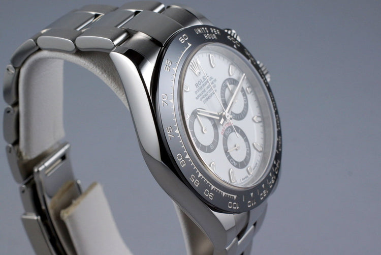 2016 Rolex Ceramic Daytona 116500LN White Dial with Box and Papers