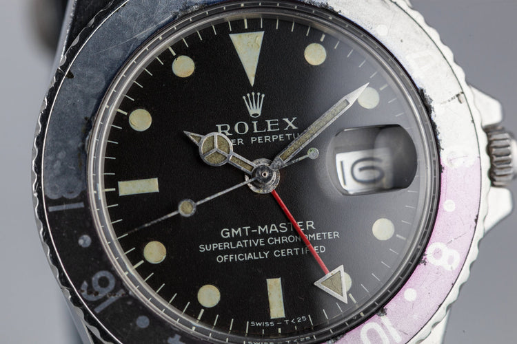 1968 Rolex GMT-Master 1675 With Fuchsia Bezel