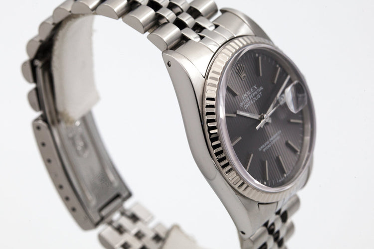 1990 Rolex DateJust 16234 Grey Tapestry Dial