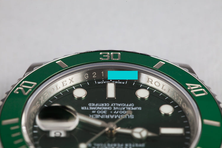 2011 Rolex Green Submariner 116610LV with Box and Papers