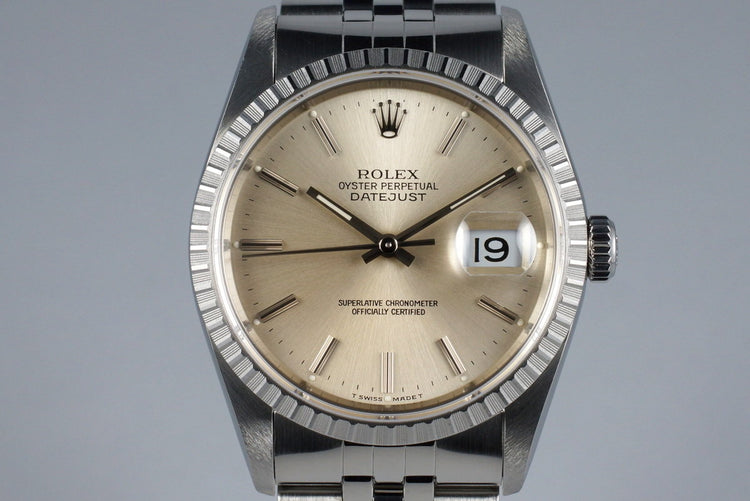 1991 Rolex DateJust 16220 Silver Dial with RSC Papers