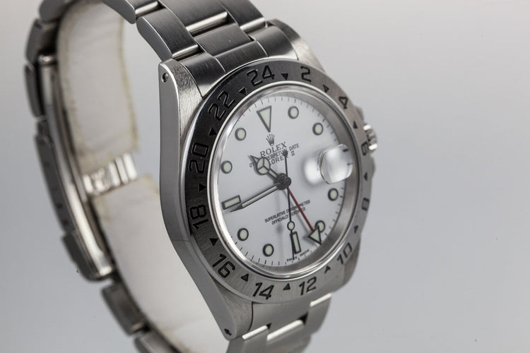 1999 Rolex Explorer II 16570 White Dial