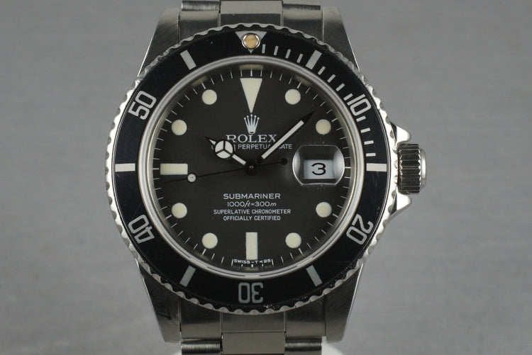 Rolex Submariner 16800 Matte Dial