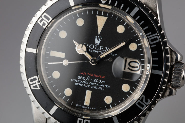 1972 Rolex Red Submariner 1680 MK V Dial