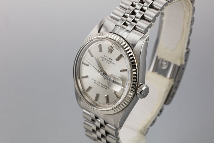 1972 Rolex DateJust 1601 No Lume Silver Dial