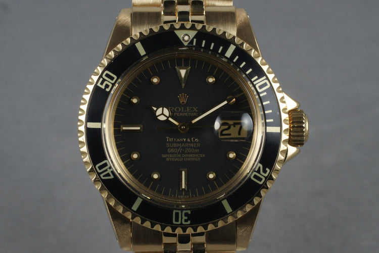 1969 Rolex 18K Submariner 1680 with Tiffany and Co Dial