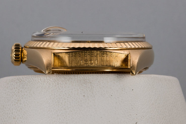 1965 Rolex 18K YG DateJust 1601 Blue Dial