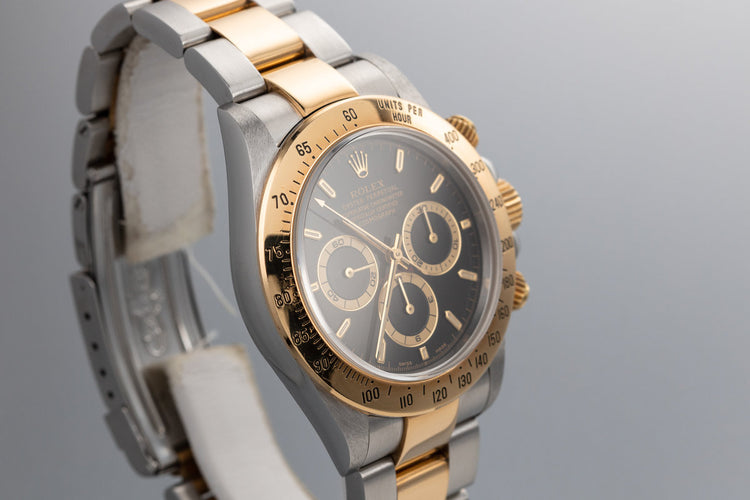 1999 Rolex Two Tone Daytona 16523 Black Dial