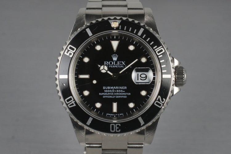 1995 Rolex Submariner 16610 with Box and Papers
