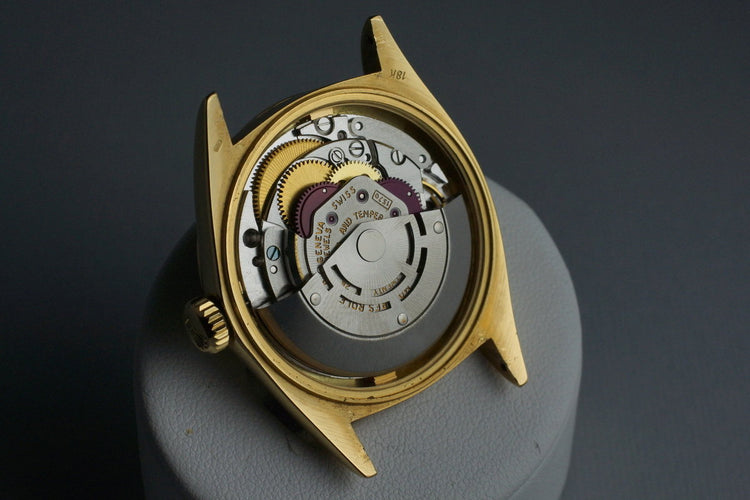 1972 Rolex YG DateJust 1600 Blue ‘Wide Boy’ Sigma Dial