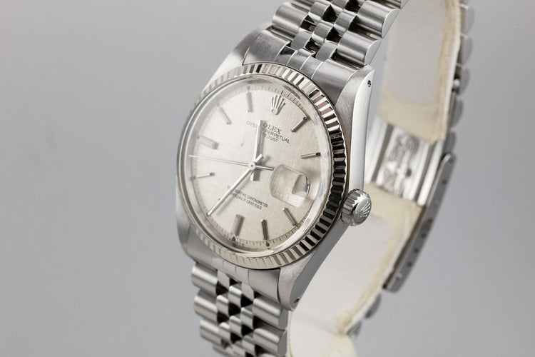 1976 Rolex DateJust 1601 with Silver Linen Sigma Dial
