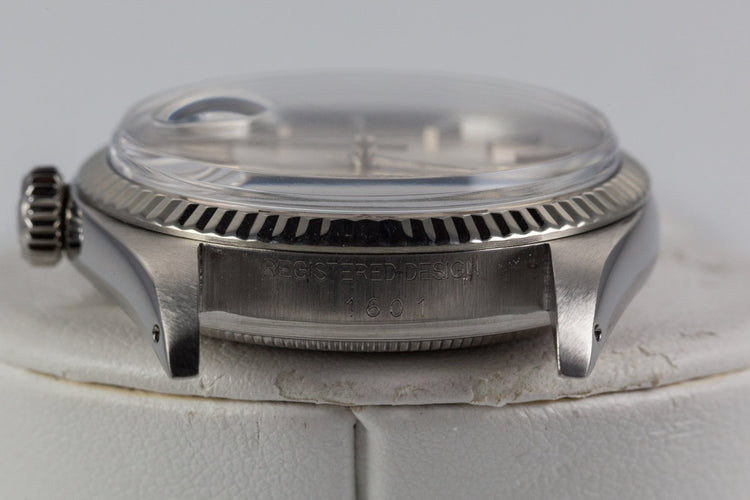 1972 Rolex Datejust 1601 Silver Dial with Box and Papers