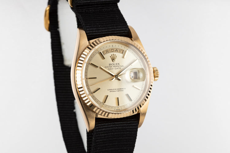 1972 Rolex 18K YG Day-Date 1803 with Box and Papers