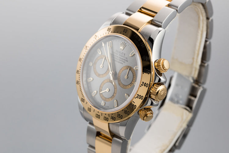 2006 Rolex Two Tone Daytona 116523 Grey Dial