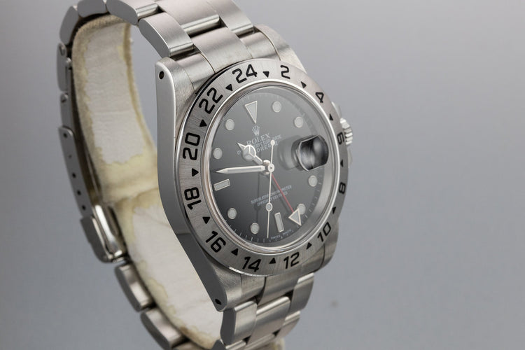 2000 Rolex Explorer II 16570 Black Dial with Box and Papers