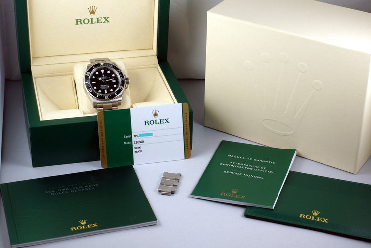 2015 Rolex Ceramic Sea Dweller 116600 with Box and Papers