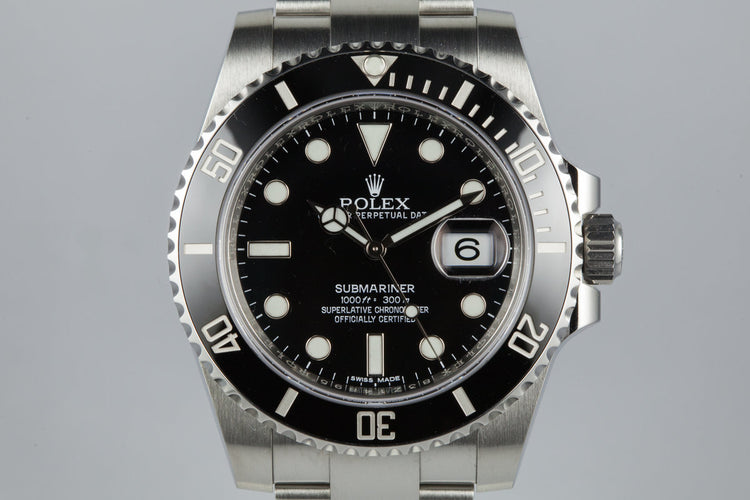 2016 Rolex Submariner 116610 with Box and Papers