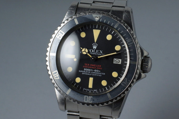 1975 Rolex Double Red Sea Dweller 1665 Mark IV Dial with Box and Papers