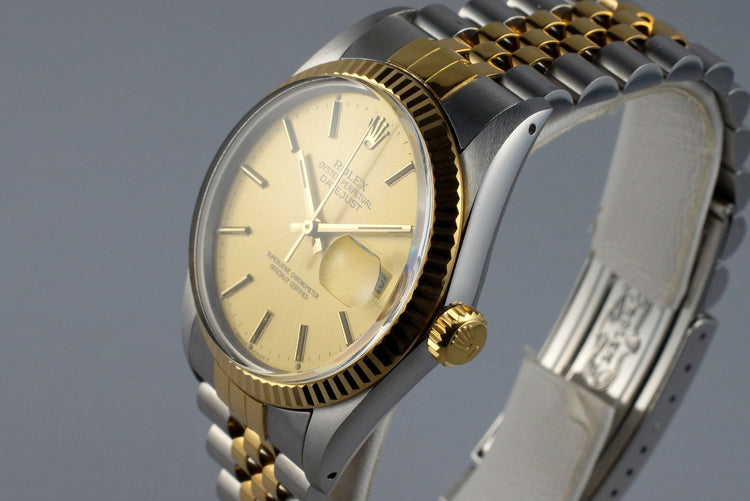 1988 Rolex Two Tone DateJust 16013 Champagne Dial