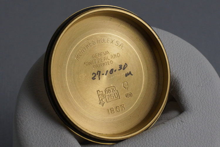 1977 Rolex YG Day Date 1803 Matte Champagne Dial