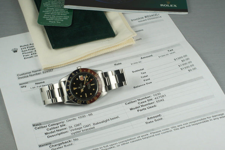 1958 Rolex GMT 6542 with Bakelite Bezel