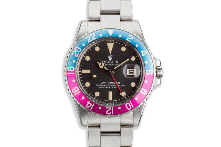 1979 Rolex GMT-Master 1675 with Fuchsia Bezel